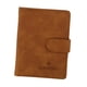 thumbnail image 2 of Funda para pasaporte, tarjetero de piel sintética, organizador de tarjetas de crédito marrón claro, 2 of 9