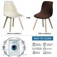 thumbnail image 6 of Mid Century Modern Waterproof Chair Slipcover,Stretch Armless Chair Covers Removable Washable Non-slip Spandex Jacquard Chair Protector for Bedroom Kitchen Living Room Ceremony-6-brown, 6 of 8
