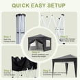 thumbnail image 6 of SUGIFT 10x10 Pop Up Canopy Tent with Sidewalls, Instant Party Tent for Patio, Camping, Backyard and Outdoor Events, Black, 6 of 9