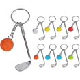 thumbnail image 1 of 9 Pcs Fashionable Metal Golf Keychain Golf Key Rings, Mini Golf Keychain Golf Keyring Gift For Man, Woman, Kid, 6 Colors, 1 of 5