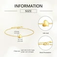 PAVOI 14K Gold Plated Love Bangle Bracelet - 7.5" Waterproof Stainless Steel With Cubic Zirconia