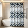 thumbnail image 2 of Waterproof Plastic Shower Curtain with 12 Hooks - Quick Dry, Durable, Easy to Install, Perfect for Bathrooms, RVs, and Hotels,Multicolor A, 2 of 5