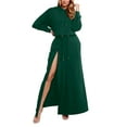thumbnail image 1 of DHFJKG Long Skirt Sets For Women 2 Piece Outfits Long Sleeve Hooded Sweatshirts Side Slit Maxi Skirts With Pockets Spring Versatile Outfit, 1 of 5