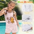 thumbnail image 4 of Psesaysky Cartoon Axolotl Capybara Tankini Swimsuits for Girls Modest Tank Tops with Shorts 2 Piece Bathing Suits for Teens Girl 6-15 Years, 4 of 7