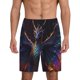 thumbnail image 1 of Balery Rainbow Wings Majestic Dragon Pantalones cortos de pijama de punto de algodón para hombre con cinturilla y bolsillos-Large, 1 of 6