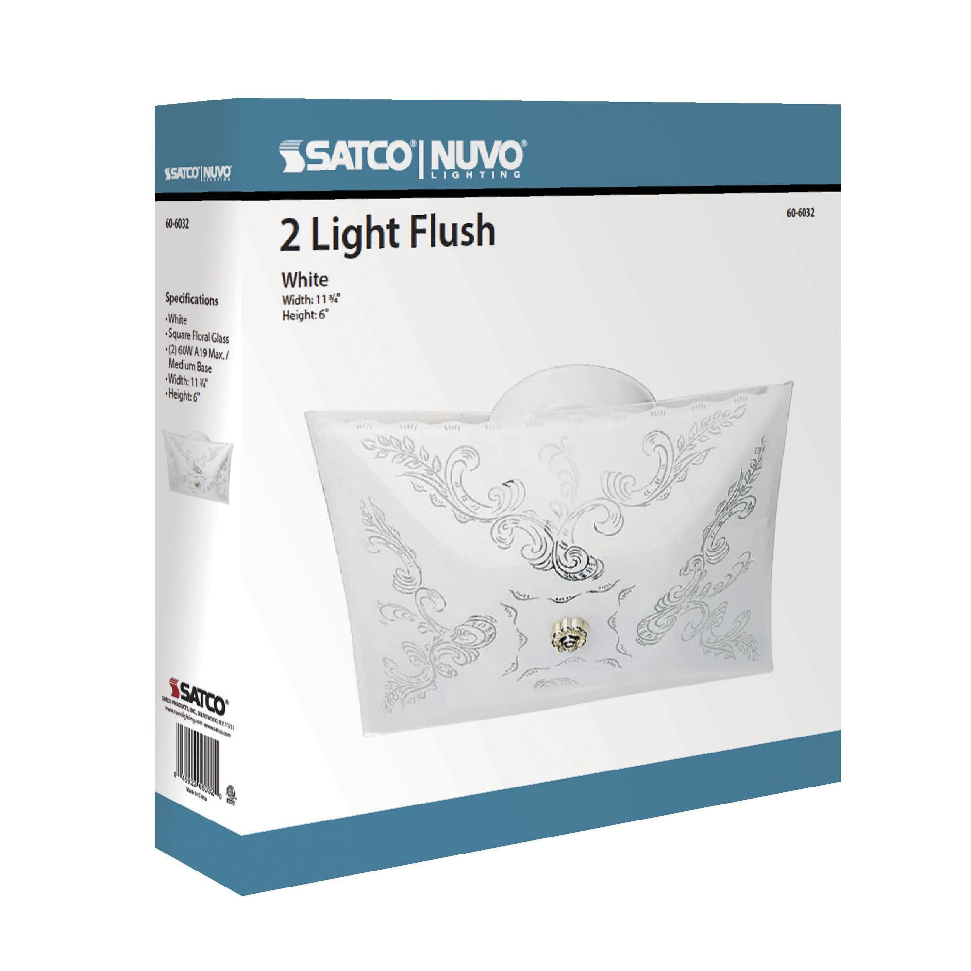 Nuvo Lighting 2-Light Square Ceiling Flush