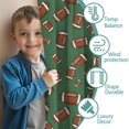 thumbnail image 3 of Football Silhouette Green Pattern Insulated Teens Curtains Set Of 2, Bedroom Essentials, Toddler Room Decor 42"x63", 3 of 5