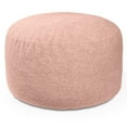 thumbnail image 2 of Jaxx Saxx Shearling Faux-Lamb 4 Ft Large Round Bean Bag, Pink, 2 of 4