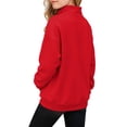 thumbnail image 4 of PLHWHYQ Girls' Zip Neck Hoodie for Little Girls – Cozy Kids' Casual Sweatshirt with Stand Up Collar Lightweight Winter Layer Red 9-10 Years, 4 of 8