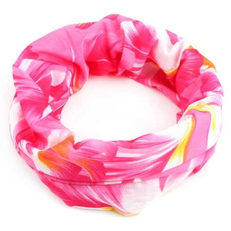 Prana Spandex Headband - Spandex Floral Pattern Stretchy Scarf Neck Wrap Gaiter Tube Headband Face Mask