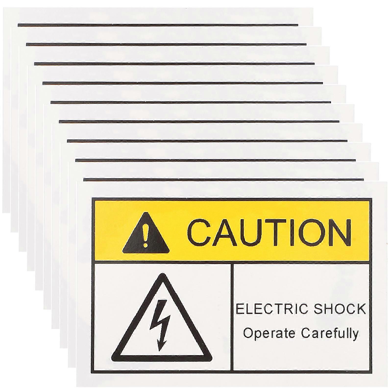 Shock Warning Labels Safety Stickers For Electric Box Doors Indoor Use ...