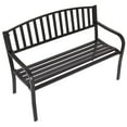 thumbnail image 4 of Costway 50'' Patio Garden Bench Park Yard Outdoor Furniture Steel Slats Porch Chair Seat, 4 of 7