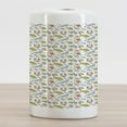 thumbnail image 2 of Flip Flop Ceramic Toothbrush Holder, Hand Drawn Retro Summer Beach Sunglasses Bikini Floppy Straw Hat and Sunbed, Decorative Versatile Countertop for Bathroom, 4.5" X 2.7", Multicolor, 2 of 4
