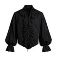 thumbnail image 2 of FASHOFT Vampire Halloween For Men Gothic Printed Top Cosplay Shirt For Masquerade Party Stage Photo Dress Up Attire Halloween Shirts XXL, 2 of 5