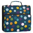thumbnail image 2 of Haosy 3 Ring Zipper Binder with Shoulder Strap Waterproof Trapper Keeper 2 Inch D-Ring 500 Sheets Capacity, Random Color Dots, 2 of 6