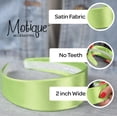 thumbnail image 4 of Motique Accessories Sky Blue 2 Inch Wide Satin Hard Headband with No Teeth Head band for Women and Girls, 4 of 4