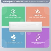 Spaco 24000 BTU 18.5 SEER2 208-230V Ductless Mini Split Air Conditioner and Heater, Inverter Air Conditioner Heat Pump System