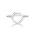 thumbnail image 2 of Miabella 925 Sterling Silver or 18Kt Yellow Gold Over Silver Open Circle Ring for Women Made in Italy (sterling silver, 8), 2 of 5