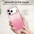 thumbnail image 5 of ELEHOLD For Apple iPhone 17 Magnetic Protective Case Cover Shock-Absorbent Anti-Fingerprint Wireless Charging Non-Slip Gradient Back Cover,Pink, 5 of 7