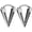Silver, variant on Men Women Bike Punk Silver Stainless Steel Triangle Dangle Hoop Earrings