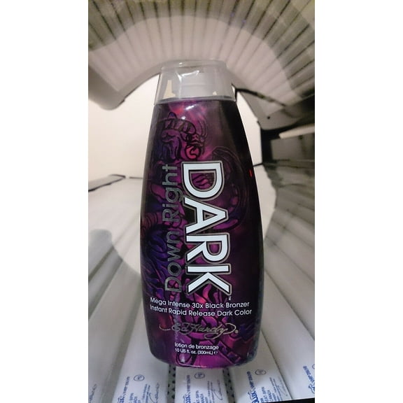 Ed Hardy Down Right Dark 30X Black Bronzer Indoor Tanning Bed Lotion