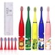 thumbnail image 2 of Cepillo de dientes eléctrico sónico para niños, recargable por USB, cepillo limpiador de dientes inteligente con dibujos animados para niños de 3 a 15 años, resistente al agua IPX7, 2 of 5