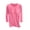 Hot Pink, variant on Women's 3/4 Sleeve Pajama Top with Built-in Bra Casual Comfy Round Neck Sequin Loungewear Tops, Gray XXL