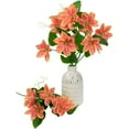 thumbnail image 6 of Northlight Real Touch™ Coral Orange Artificial Lotus Floral Sprays, Set of 6 - 25", 6 of 9