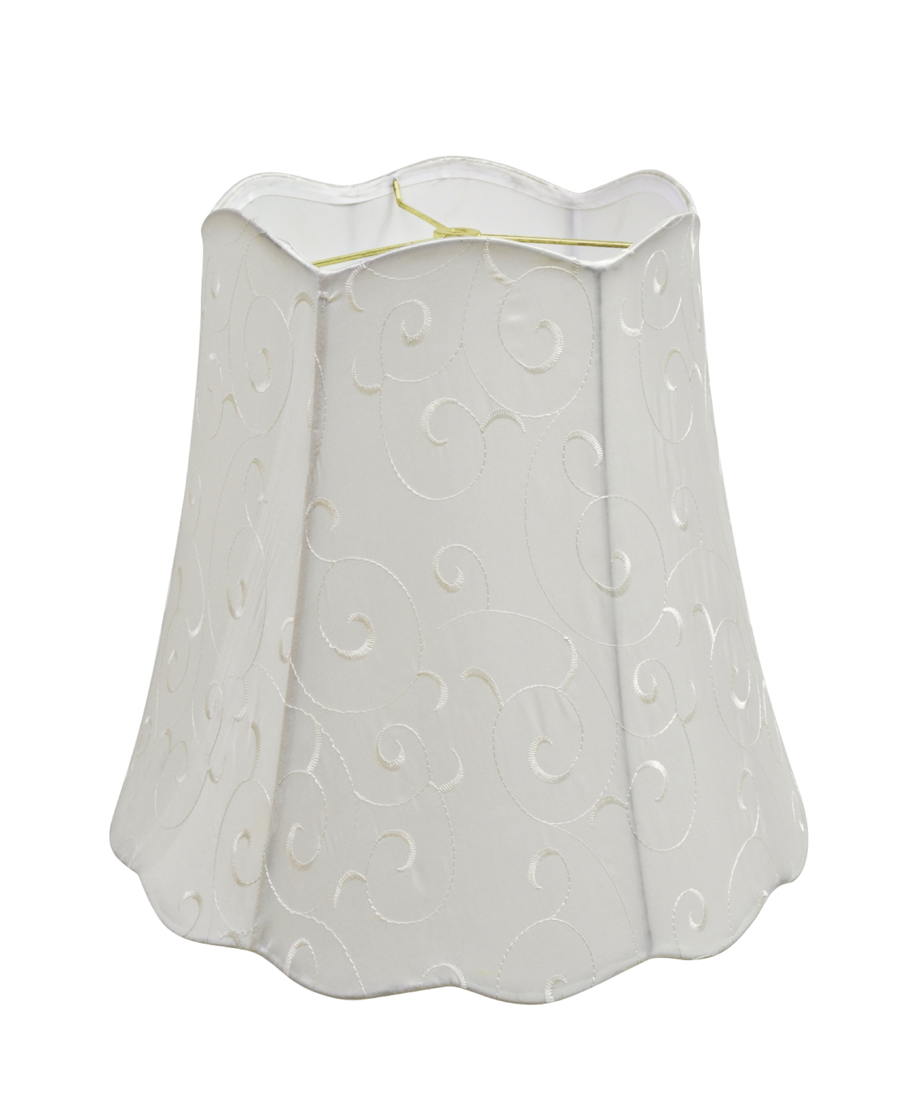 Aspen Creative 34061 Transitional Scallop Bell Shape Spider Construction Lamp Shade in Beige, 16" wide (10" x 16" x 15")