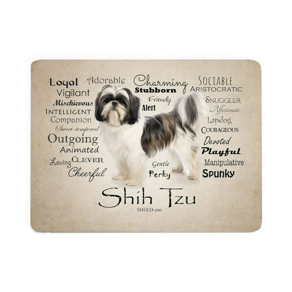 CafePress - Shih Tzu Traits - Large Sherpa Fleece Throw Blanket 80" x 60"