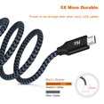 thumbnail image 3 of iSeekerKit Cable USB Cables de carga micro USB trenzados extra largos de 15 pies [paquete de 2] Compatible con controlador Android/Windows/PS4/Samsung Galaxy s7 s6 Plus y más (negro), 3 of 5