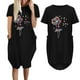 thumbnail image 2 of Vestido suelto de manga corta informal con estampado floral de moda de verano para mujer con bolsillo y cuello redondo Pompotops ghjkhdj11968, 2 of 5