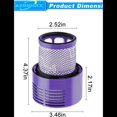 thumbnail image 2 of Paquete de 2 filtros V10 de repuesto para V10 Cyclone Series, V10, V10 Animal, V10 Total Clean, SV12, número de pieza 969082-01, morado, 2 of 5
