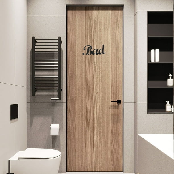 Cateissary Letrero de puerta versátil y resistente para baños y baños, letrero de puerta autoadhesivo, letrero de privacidad para puerta Juegos de accesorios de baño