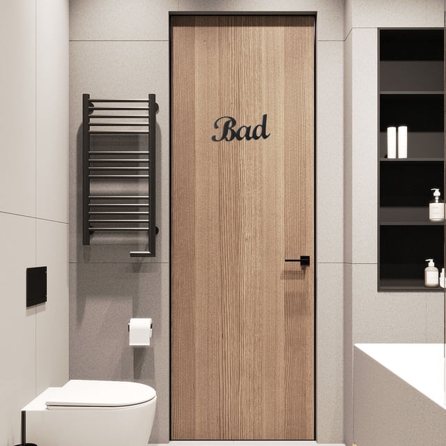 Cateissary Letrero de puerta versátil y resistente para baños y baños, letrero de puerta autoadhesivo, letrero de privacidad para puerta Juegos de accesorios de baño