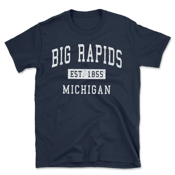 Big Rapids Michigan Classic Established Men's Cotton T-Shirt