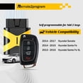 thumbnail image 2 of All Key Lost Car Key Programming Tool/Buluetooth/Paring with Smartphone and Uncut Remote FILP Replacment for 2015-2017 Hyundai Sonata with FCC: TQ8-RKE-4F16, 2 of 3