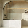 thumbnail image 6 of Demi 34 x 58 Framed Fixed 3/8 in. (10mm) Clear Tempered Glass Tub Door with Black Matte Frame, 6 of 6