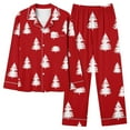 thumbnail image 6 of Women Christmas Pajamas Set Long Sleeve Sleepwear Holiday Loungewear 2 Piece Nightwear Soft Cotton Pjs Set with Pants, 6 of 6