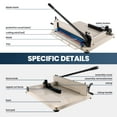 thumbnail image 6 of 17" Guillotine A3 Paper Cutter, 400 Sheet Capacity, Adjustable Paper Clamps, Hardened Steel Blade, Heavy Duty, Rotary Paper Trimmer for Business, Home, Professional Use, 6 of 8