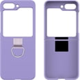 thumbnail image 2 of Full Body Protector with Ring for Samsung Galaxy Z Flip 5 Case Cover, Silicone Shockproof Phone Cover for Samsung Galaxy Z Flip 5 5G(Purple), 2 of 7
