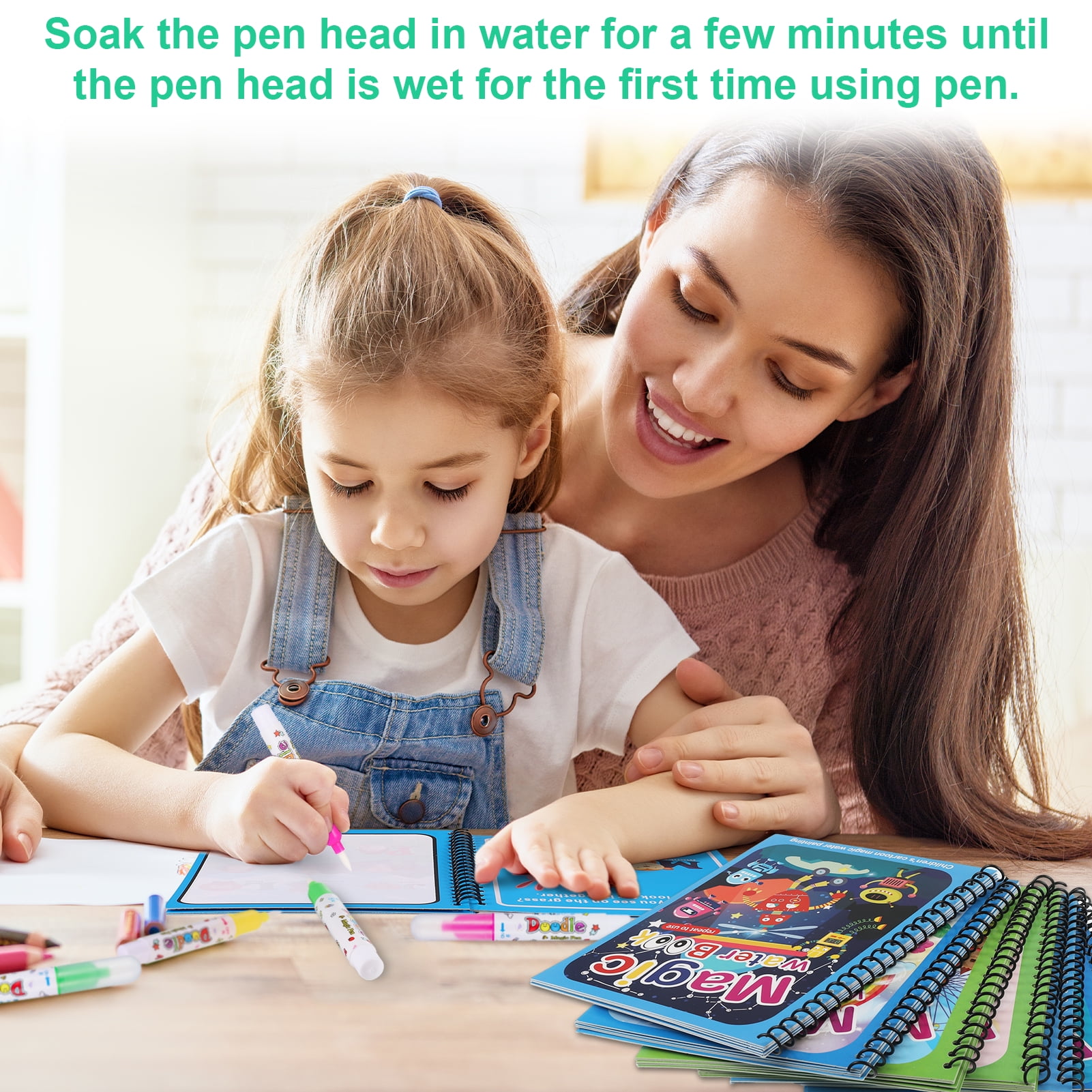 Water Coloring Books for Toddlers Painting Book Paint with Water Books for Toddlers 1-3 Learning Toys for 2-3 Year Olds Toddler Learning Toys Ages 2