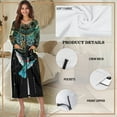 thumbnail image 6 of Yuyamidu Boho Robes for Women Long Sleeve Nightgowns Hummingbird Mid-Calf Length Bathrobes Fashion Spa Robes Soft Crewneck Nightgown for Girls Size M, 6 of 7