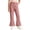 Y12-Pink, variant on Mifsaly Girls Waffle Knit Wide Leg Pants High Waisted Flare Sweatpants with Pockets Solid Color Outdoor Play Lounge Clothes