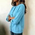 thumbnail image 5 of Knit Cardigan for Women & Plus Size, Fall Cozy Button Down Crewneck Long Sleeve Relaxed Classic Elegant Sweater, XS-4XL, 5 of 5