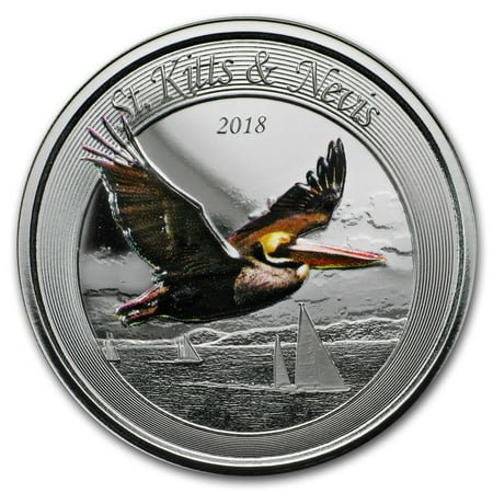 2018 St. Kitts and Nevis 1 oz Silver Pelican Proof