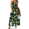 thumbnail image 1 of Vestido sin mangas Go Go Girl Retro 60's Verde Blanco Negro Divertido Diseño Francés Vestidos de gala, 1 of 7