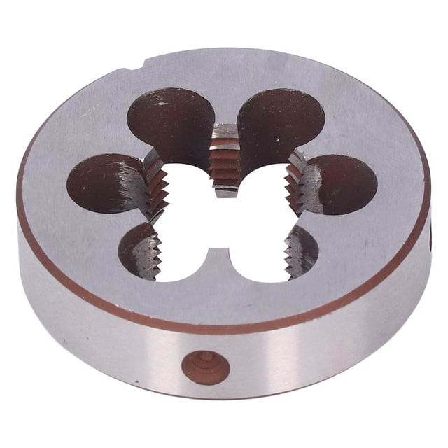 Threading Repair Dies, Round Thread Die Strong Toughness Fine Grinding Standard Size with 6 Chip Holes for Male Threads Processing