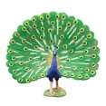 thumbnail image 2 of SPRING PARK 4.72" Lovely Peacock Figurine Professional Painted Craft Wear-resistant Realistic Peacock Model Figure for Decoration, 2 of 7