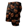 thumbnail image 4 of GrmtClth Mens Halloween print shorts 2026 Fun Cartoon Pumpkin Outdoor Summer Short Trousers Relaxed Multi Storage Pocket Cargo Shorts Street Fun Beach Clothes Black XL, 4 of 5